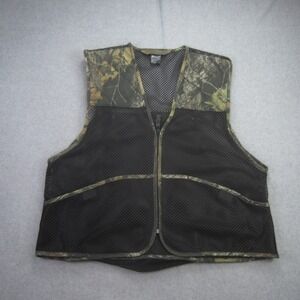 Quail Unlimited Mens Large Mesh Hunting Vest Mossy Oak Break Up Camo Shooting